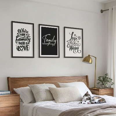 Gerahmtes bilderset Familie, Liebe, Wärme, Zuhause
