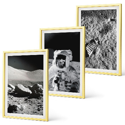 Gerahmtes bilderset NASA-Fotos vom Mond Astronaut