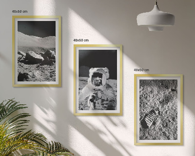 Gerahmtes bilderset NASA-Fotos vom Mond Astronaut