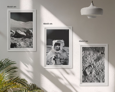 Gerahmtes bilderset NASA-Fotos vom Mond Astronaut