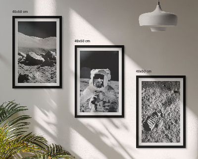 Gerahmtes bilderset NASA-Fotos vom Mond Astronaut