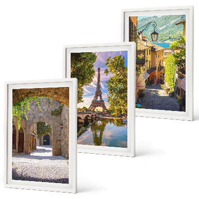 Gerahmtes bilderset Straßen der Eiffel-Architektur