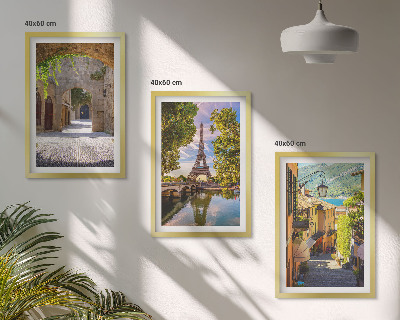 Gerahmtes bilderset Straßen der Eiffel-Architektur