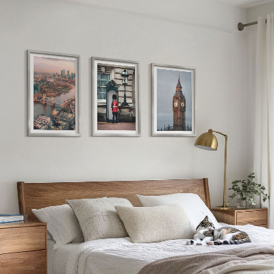 Bilder-3er-set mit rahmen London Bridge Guardian Big Ben