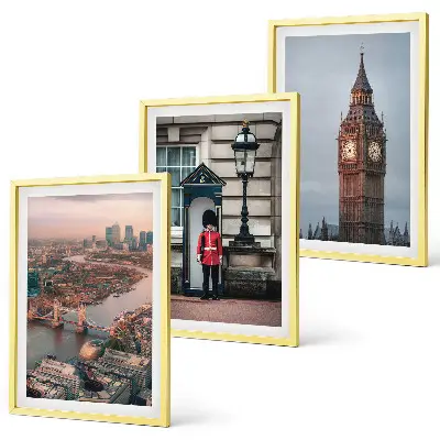 London Bridge Guardian Big Ben Wandbild 3er-Set mit Rahmen