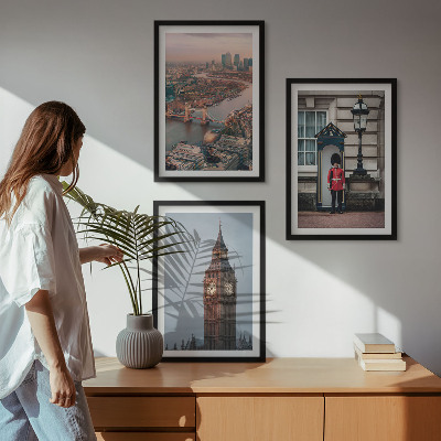 Bilder-3er-set mit rahmen London Bridge Guardian Big Ben