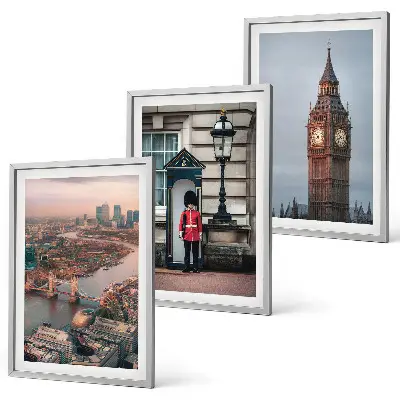 London Bridge Guardian Big Ben Wandbild 3er-Set mit Rahmen