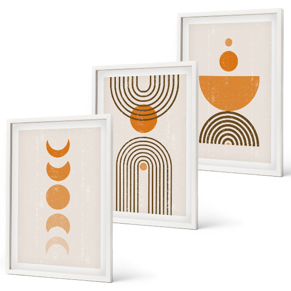 Bilder-3er-set mit rahmen Boho-minimalistische Dekorationen