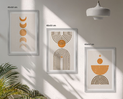 Bilder-3er-set mit rahmen Boho-minimalistische Dekorationen