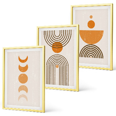 Bilder-3er-set mit rahmen Boho-minimalistische Dekorationen