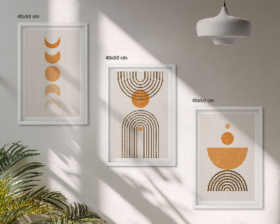 Bilder-3er-set mit rahmen Boho-minimalistische Dekorationen