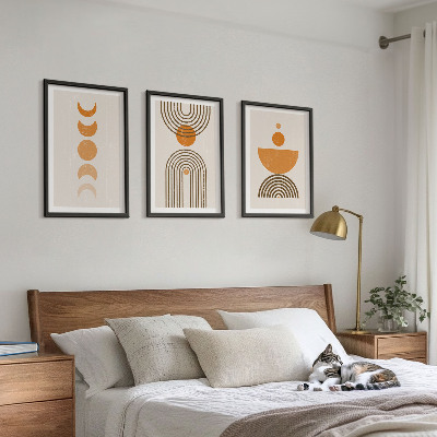 Bilder-3er-set mit rahmen Boho-minimalistische Dekorationen