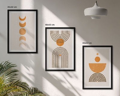 Bilder-3er-set mit rahmen Boho-minimalistische Dekorationen