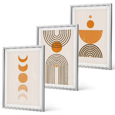 Bilder-3er-set mit rahmen Boho-minimalistische Dekorationen
