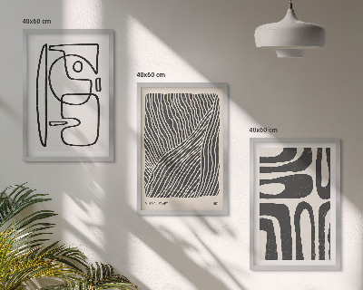 Gerahmtes bilderset Abstrakte Muster, Linien, Texturen