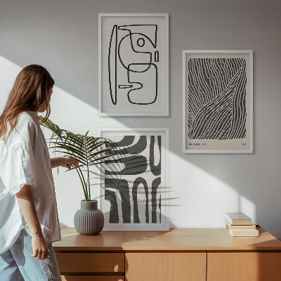 Gerahmtes bilderset Abstrakte Muster, Linien, Texturen