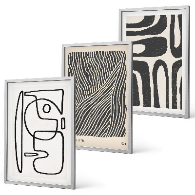 Gerahmtes bilderset Abstrakte Muster, Linien, Texturen
