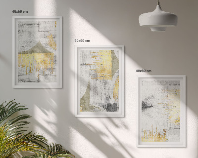 Bilder-3er-set mit rahmen Abstrakte modische Malereimuster