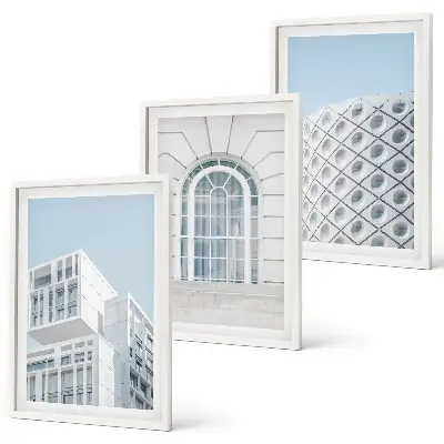 Moderne Architekturgeometrie gerahmtes Bilderset