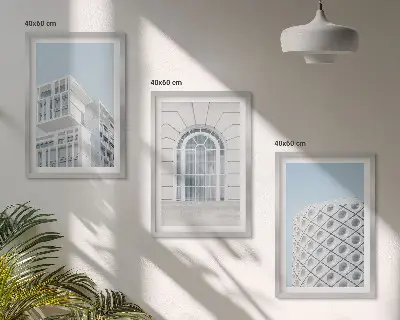 Moderne Architekturgeometrie gerahmtes Bilderset