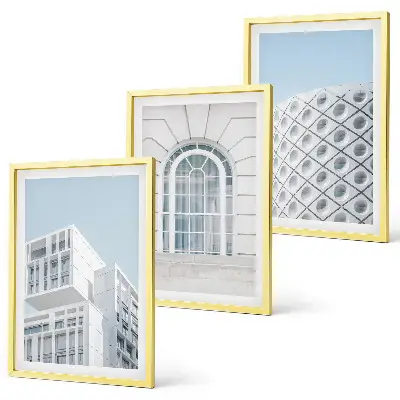 Moderne Architekturgeometrie gerahmtes Bilderset