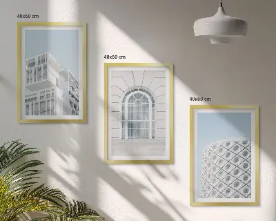 Moderne Architekturgeometrie gerahmtes Bilderset