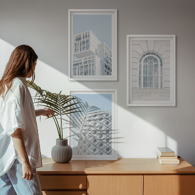 Gerahmtes bilderset Moderne Architekturgeometrie