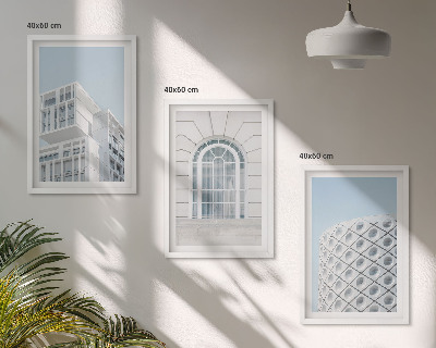 Gerahmtes bilderset Moderne Architekturgeometrie