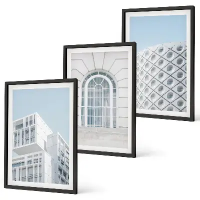 Moderne Architekturgeometrie gerahmtes Bilderset