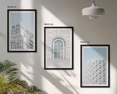 Moderne Architekturgeometrie gerahmtes Bilderset