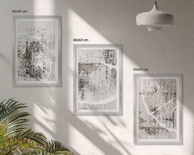 Bilder-3er-set mit rahmen Graue Holzmaserungsmuster
