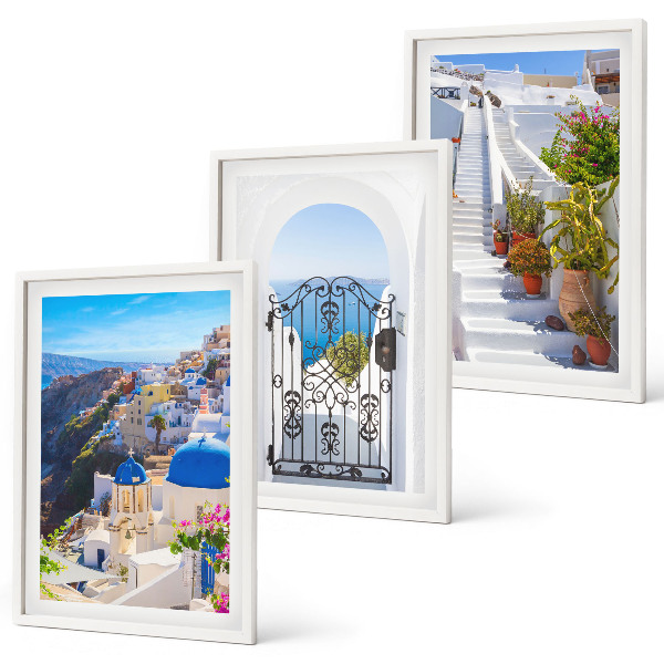 Gerahmtes bilderset Santorini-Architektur Oia