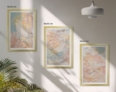 Bilder-3er-set mit rahmen Abstrakte Pastellmuster