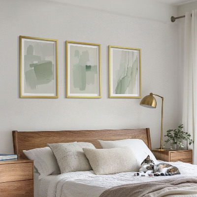 Bilder-3er-set mit rahmen Abstrakte Aquarellmuster