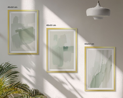 Bilder-3er-set mit rahmen Abstrakte Aquarellmuster