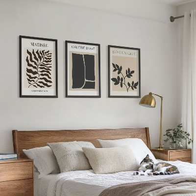 Bilder-3er-set mit rahmen Minimalistische Pflanzenposter