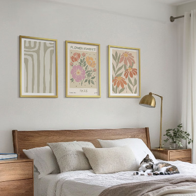 Gerahmtes bilderset Botanische Motive, Pariser Minimalismus