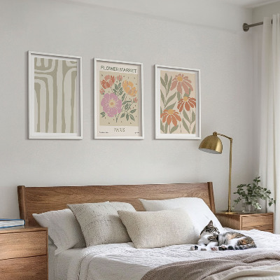 Gerahmtes bilderset Botanische Motive, Pariser Minimalismus