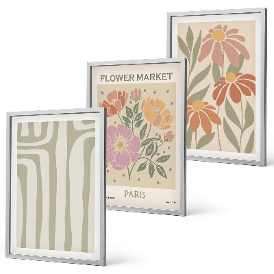 Gerahmtes bilderset Botanische Motive, Pariser Minimalismus