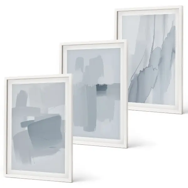 Abstrakte Aquarellkunst gerahmtes Bilderset
