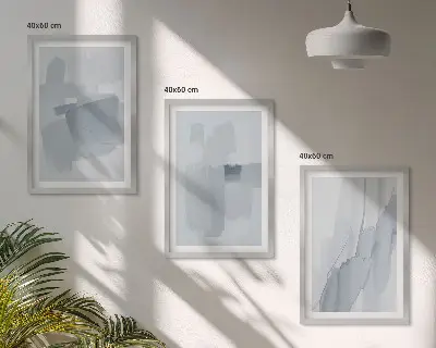 Abstrakte Aquarellkunst gerahmtes Bilderset