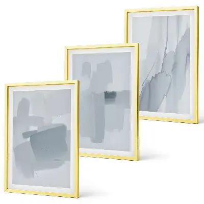 Abstrakte Aquarellkunst gerahmtes Bilderset