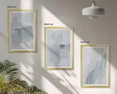 Abstrakte Aquarellkunst gerahmtes Bilderset