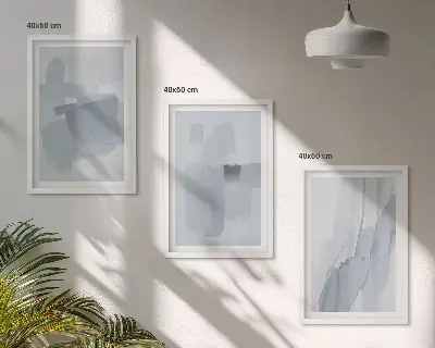 Abstrakte Aquarellkunst gerahmtes Bilderset