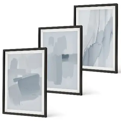 Abstrakte Aquarellkunst gerahmtes Bilderset