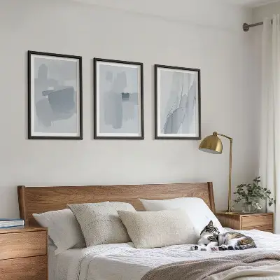 Abstrakte Aquarellkunst gerahmtes Bilderset