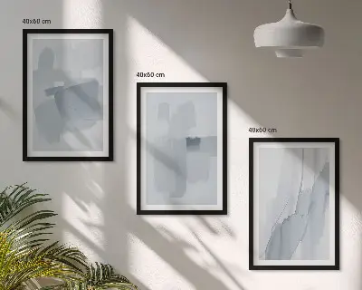 Abstrakte Aquarellkunst gerahmtes Bilderset