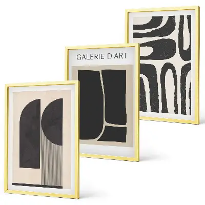 Abstrakte minimalistische Poster als gerahmtes Bilderset