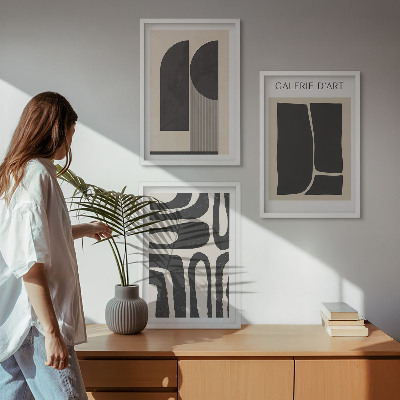 Gerahmtes bilderset Abstrakte minimalistische Poster