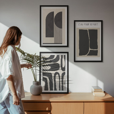 Gerahmtes bilderset Abstrakte minimalistische Poster